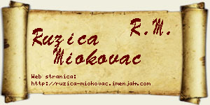 Ružica Miokovac vizit kartica